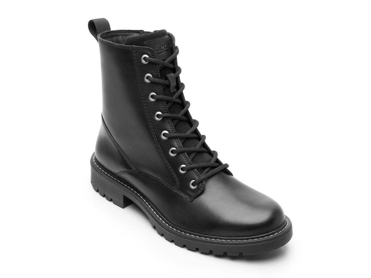 De Vestir Flexi Botas Negro Para Mujer Bota Flexi De Piel Con